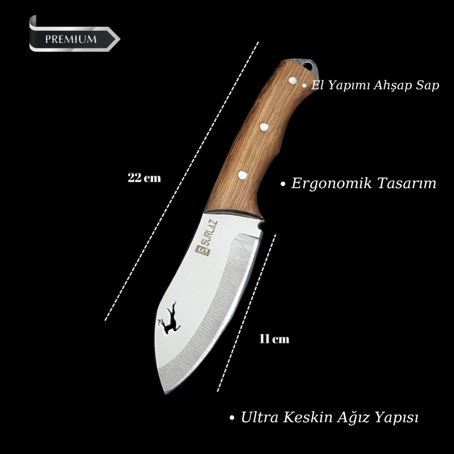 Mini Kamp Bıçağı Outdoor Bıçak Arazi Bıçağı Geyik İşlemeri Bıçak