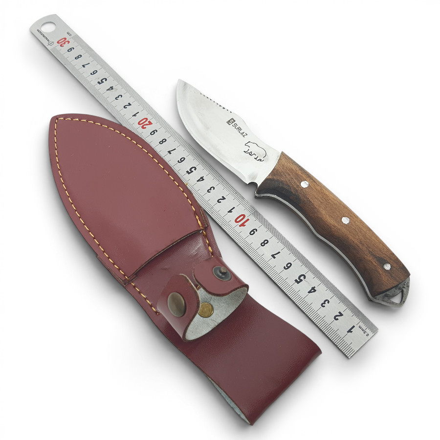 Mini Kamp Bıçağı Ayı İşlemeli Kılıflı Kamp Bıçağı Outdoor Bıçak Kamp Mutfağı