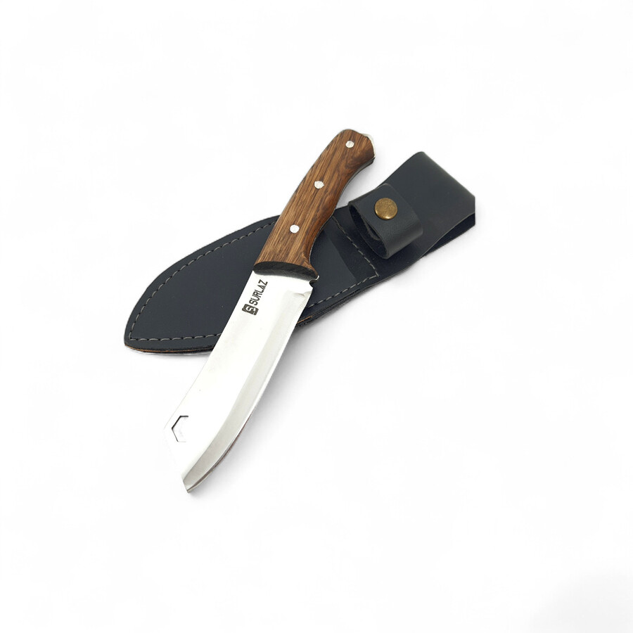 Mini Kamp Bıçağı Oklu Seri Ahşap Outdoor Bıçak Piknik Bıçağı 23 cm