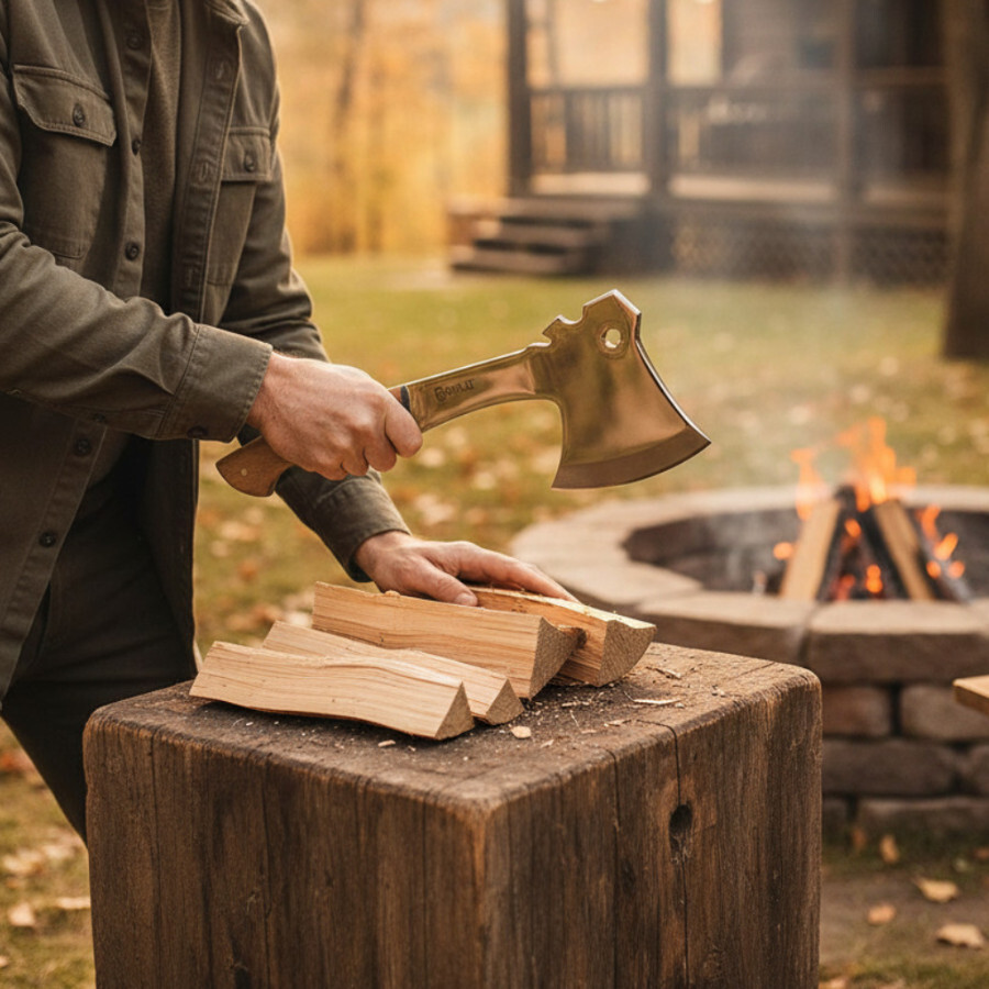 Kamp Baltası Parlak Yüzey Outdoor Balta Kampçı Baltası