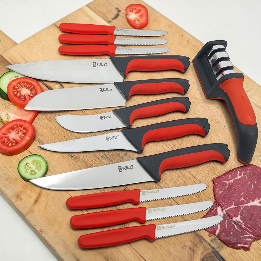 Reds Çeyizlik Bıçak Seti Mutfak Bıçakları 12 Parça Steak Bıçaklı Ultra Keskin