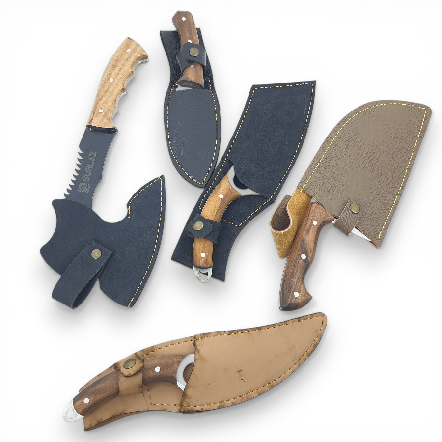 Almazan Kamp Bıçak Seti 5 Parça Outdoor Bıçak